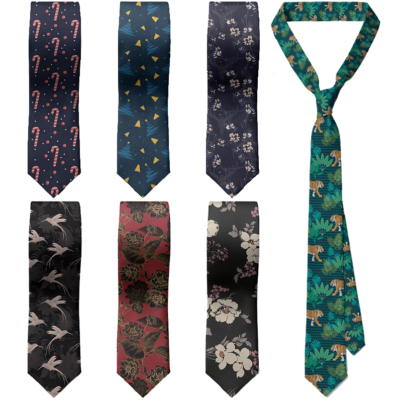 Women'S Holiday Formal Wear - Men's Slim Fit 3D Printed Tie