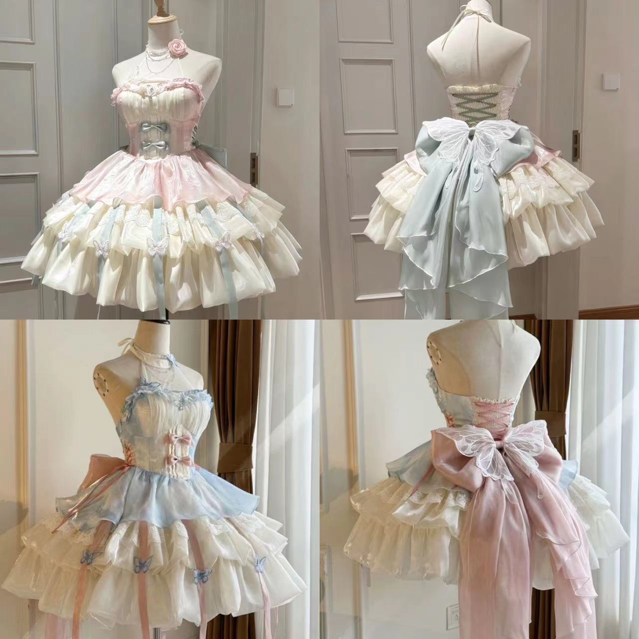 Vintage Women'S Formal Wear - Kawaii Bow Lace Lolita Dress Women