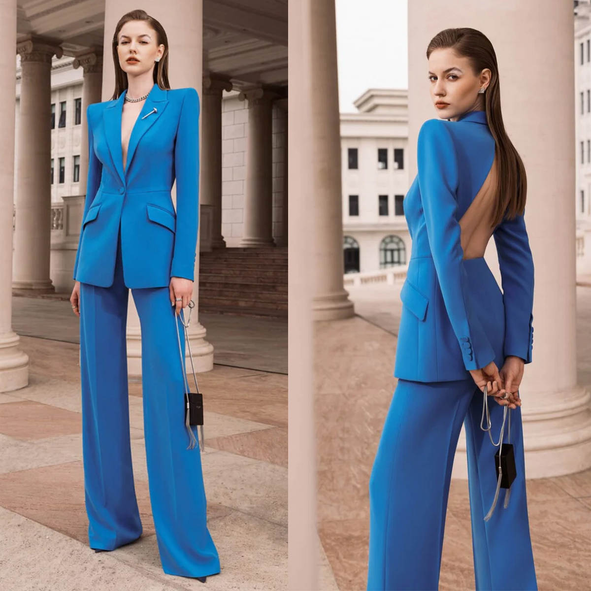 Sexy Open Back Women Blazer Su - đánh giá và giá Women Formal Wear For Graduation