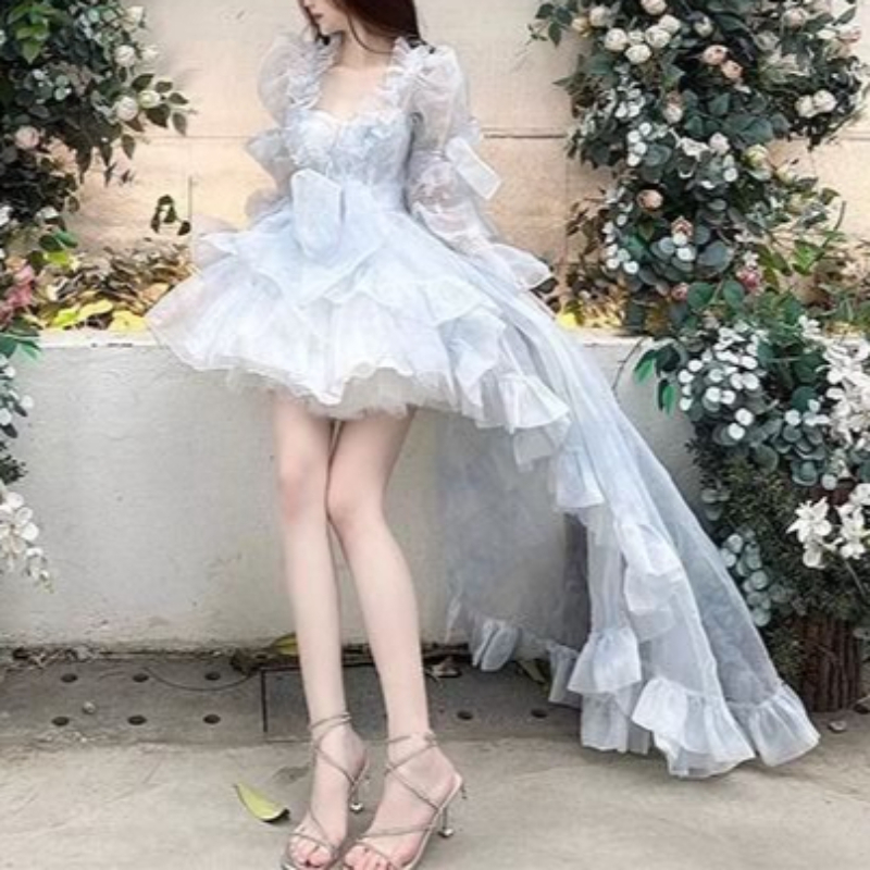 Sweet Lolita French Puff Sleev - đánh giá và giá Women Formal Wear For Graduation