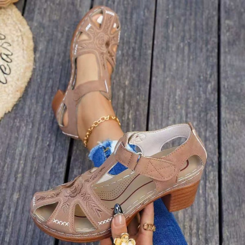 Women's Sandals Mid Block Heel - đánh giá và giá Women Formal Wear Footwear