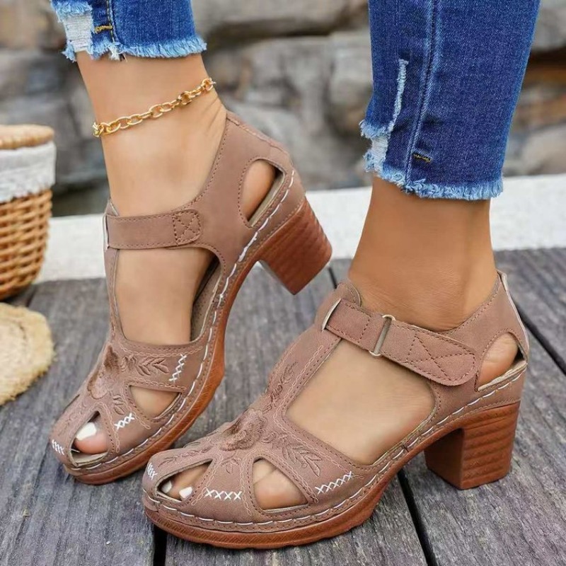 Women's Sandals Mid Block Heel - đánh giá và giá Women Formal Wear Footwear