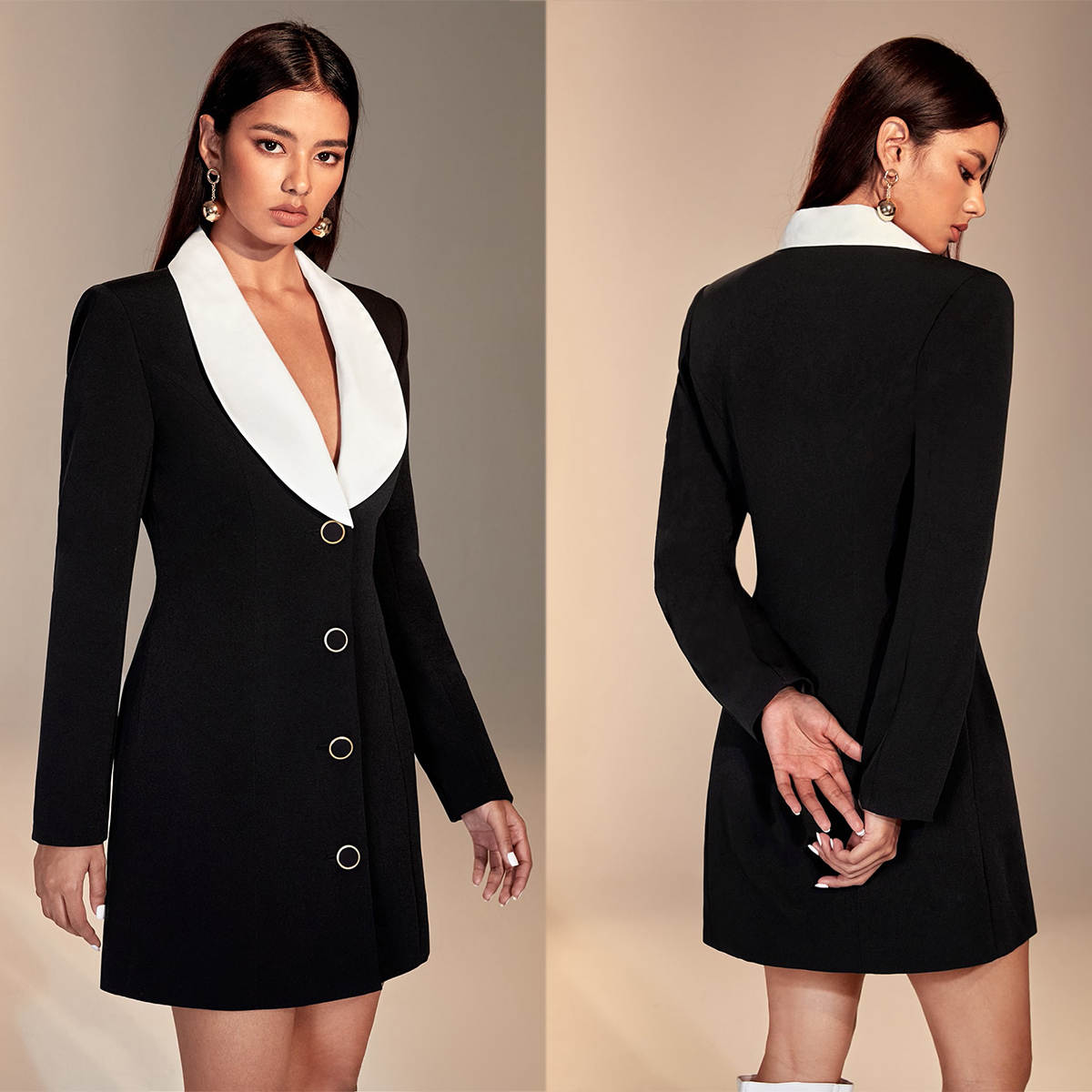 Color Matching Women Blazer Dr - đánh giá và giá Women Formal Wear For Graduation