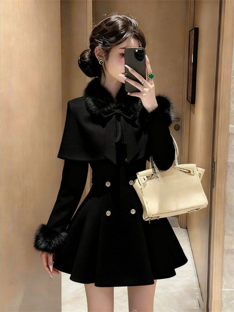 French Elegant Vintage Woolen  - đánh giá và giá Vintage Women'S Formal Wear