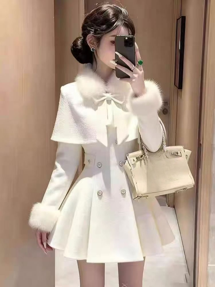 French Elegant Vintage Woolen  - đánh giá và giá Vintage Women'S Formal Wear
