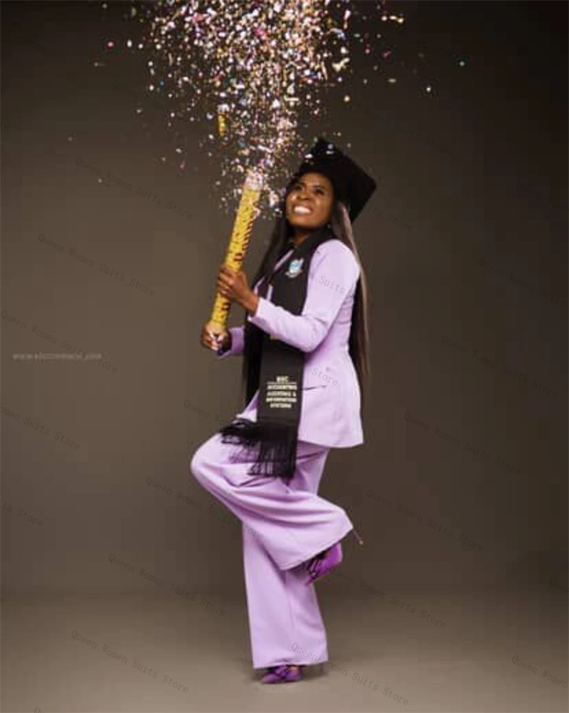 Purple Women Suit Set 2 Piece  - đánh giá và giá Women Formal Wear For Graduation