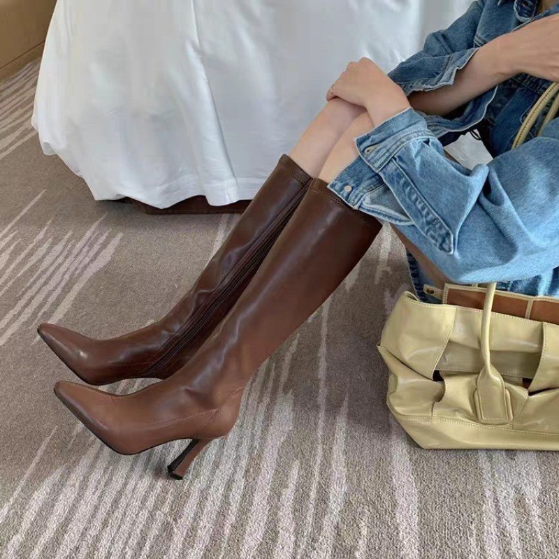 Women Knee High Boots Pointed  - đánh giá và giá Women Formal Wear Footwear