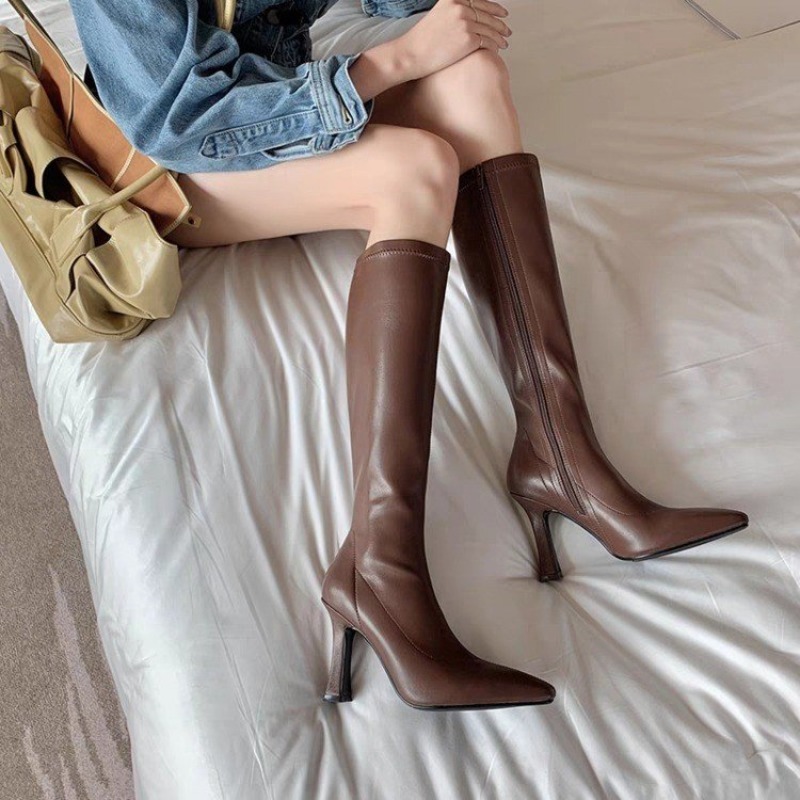Women Knee High Boots Pointed  - đánh giá và giá Women Formal Wear Footwear