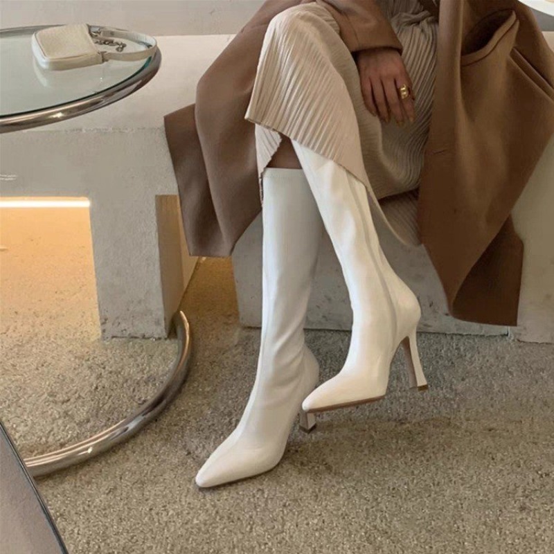 Women Knee High Boots Pointed  - đánh giá và giá Women Formal Wear Footwear