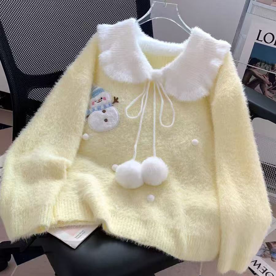 Cute Preppy Style Sweet Faux M - đánh giá và giá Cashmere Sweater Formal