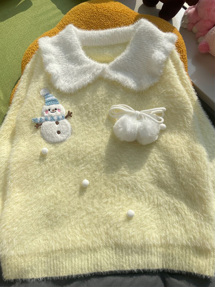 Cute Preppy Style Sweet Faux M - đánh giá và giá Cashmere Sweater Formal
