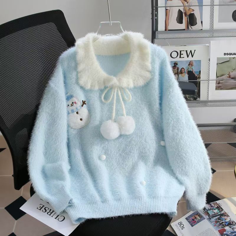 Cute Preppy Style Sweet Faux M - đánh giá và giá Cashmere Sweater Formal