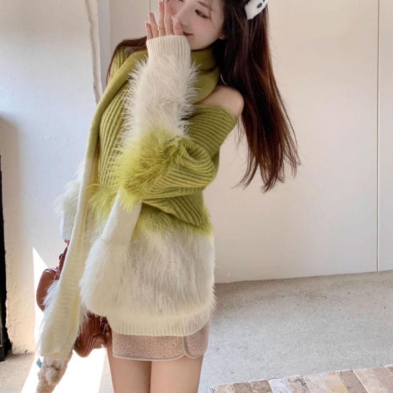 Women's Gradient V-Neck Sweate - đánh giá và giá Cashmere Sweater Formal