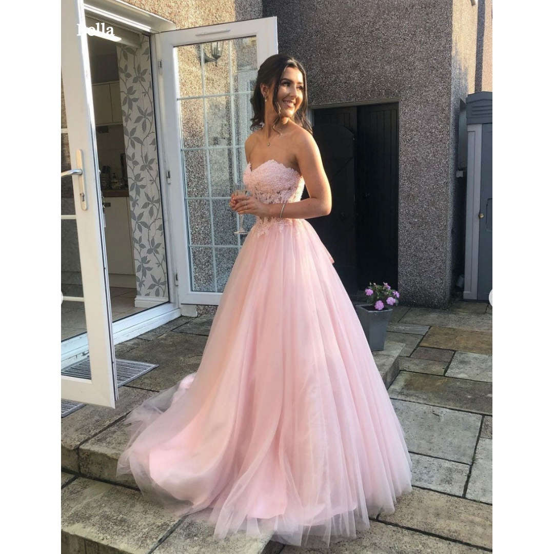 Bella Customized Pink Straples - đánh giá và giá Women Formal Wear For Graduation