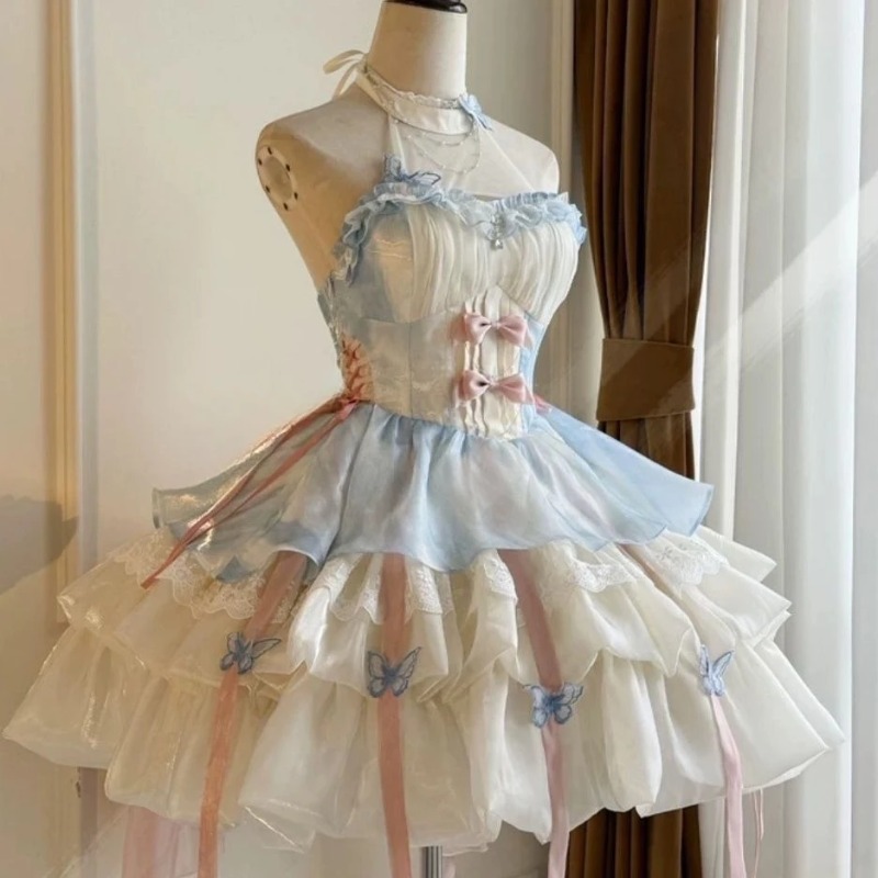 Kawaii Bow Lace Lolita Dress W - đánh giá và giá Vintage Women'S Formal Wear